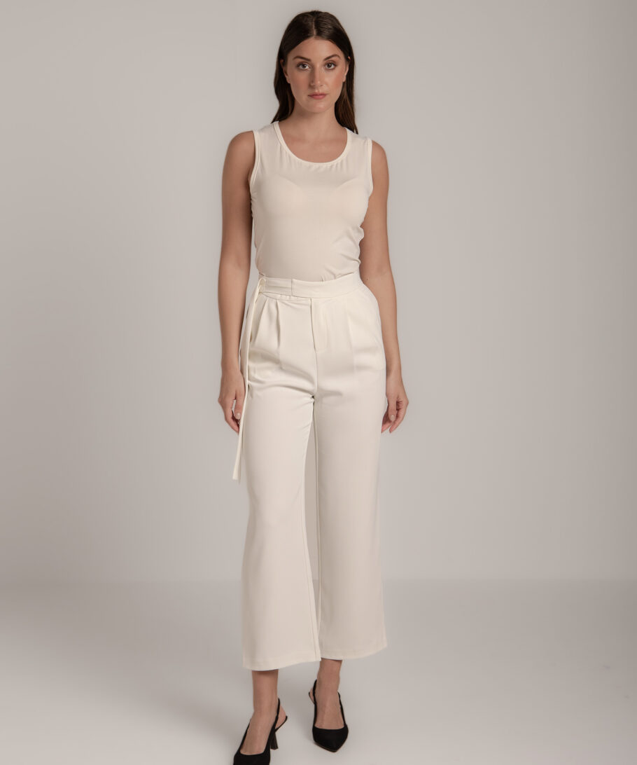 SIDE BUTTONED FORMAL PANT<span> - </span>OFF-WHITE, 38