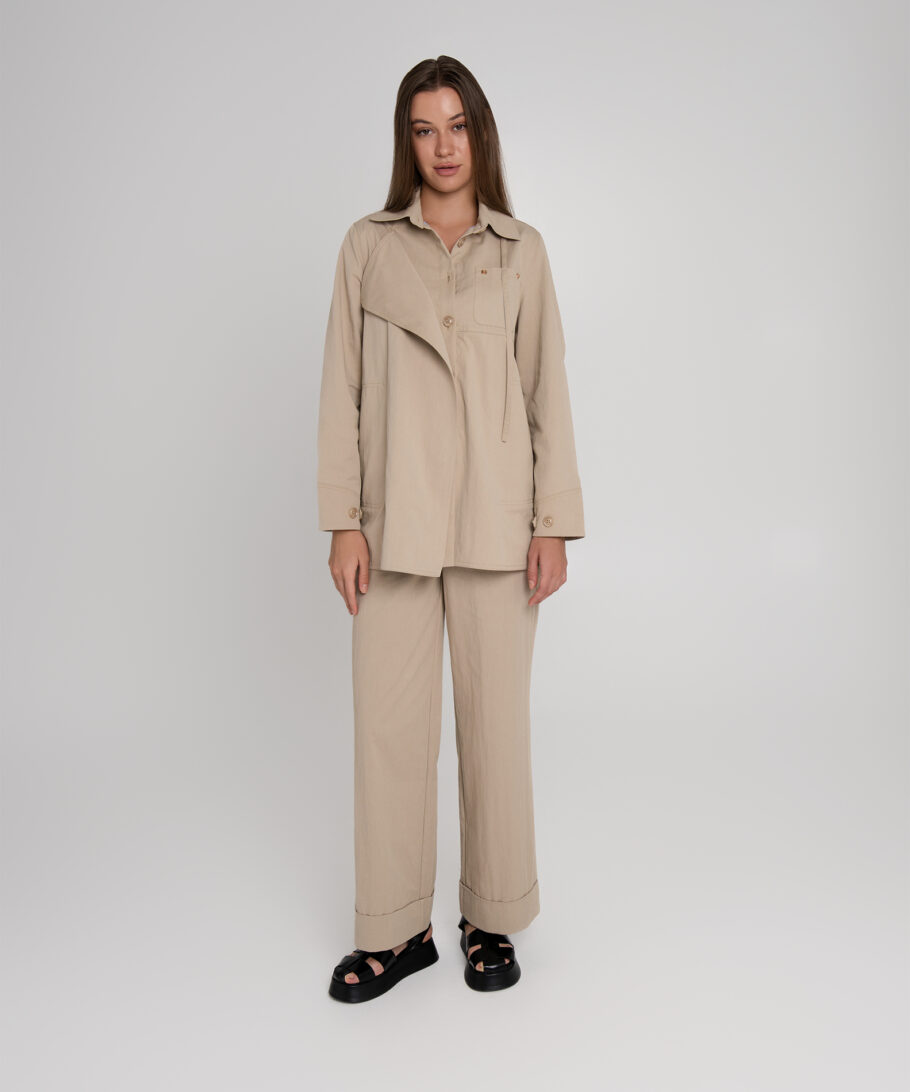 POCKETED DOUBLE LAYERED JACKET